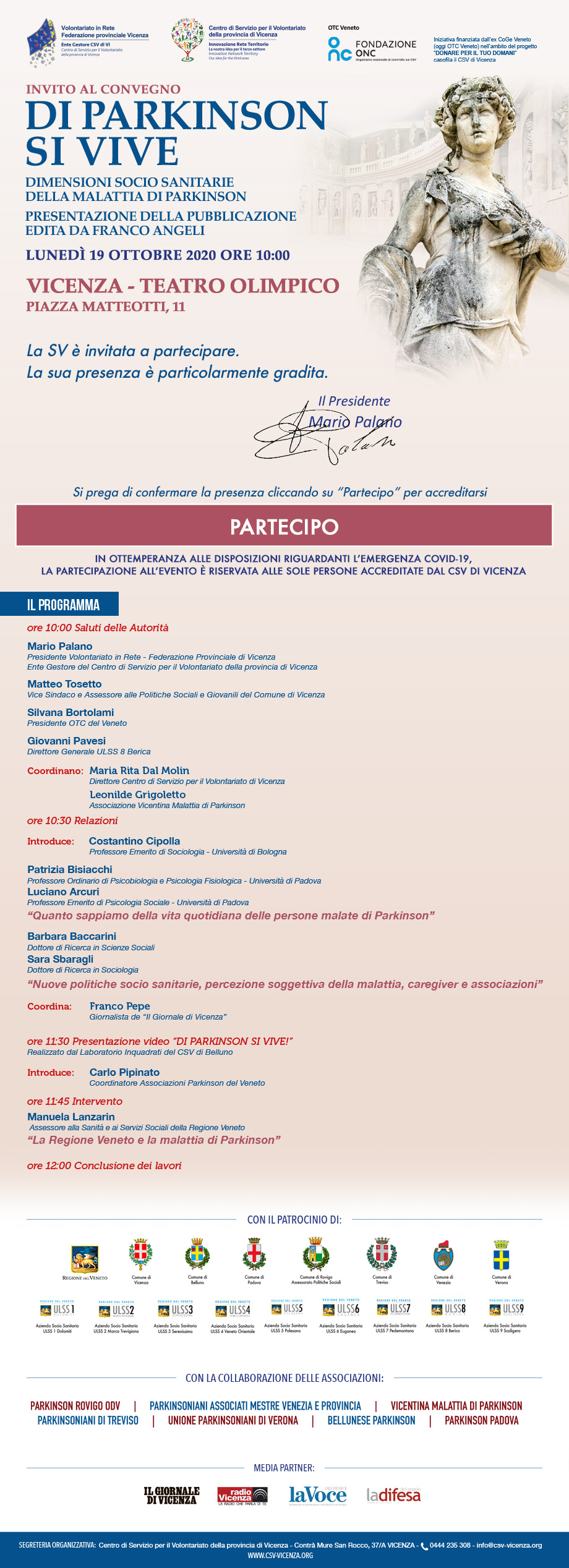 Invito al convegno - Di Parkinson si Vive